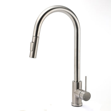 2 Way Pull-Out Kitchen Mixer Tap Brushed Nickel 6 Star
