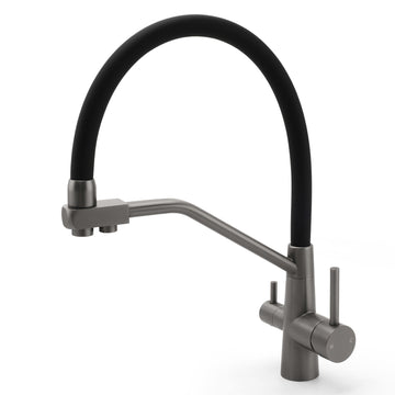 KYLINS Gun Metal 3-Way Kitchen Mixer Tap Filtered Drinking Water SS304