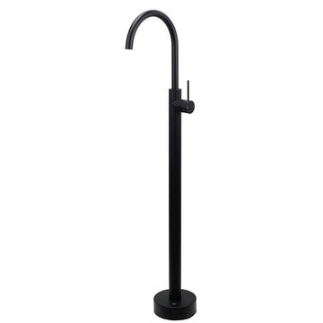 Matt Black Freestanding Bathtub Filler Tap with Handheld Sprayer Stainless Steel