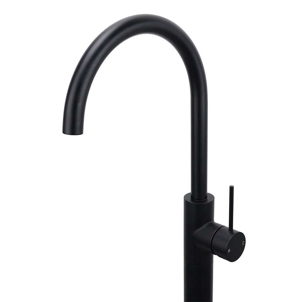 Matt Black Freestanding Bathtub Filler Tap with Handheld Sprayer Stainless Steel