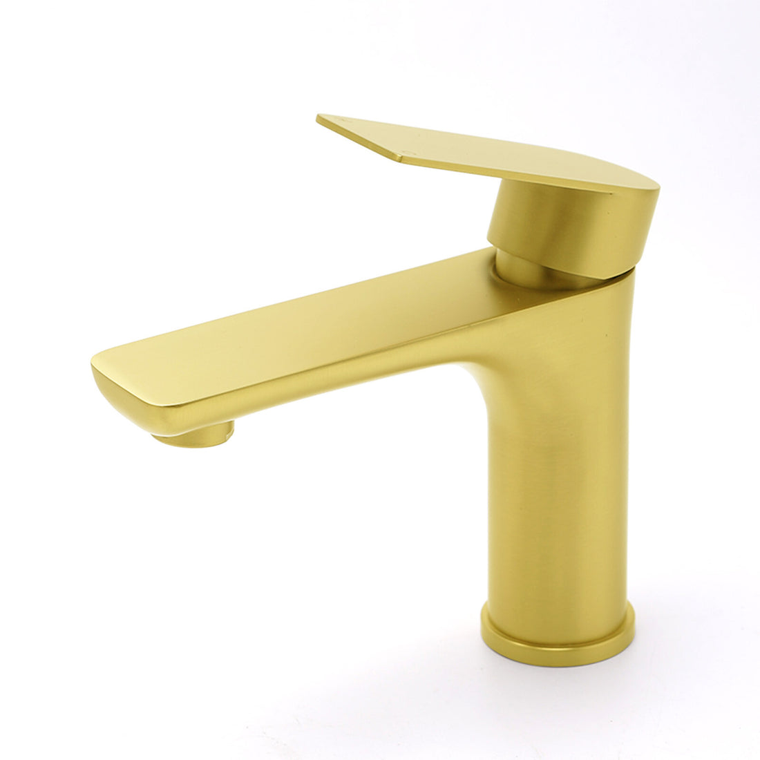 KYLINS Round Short Basin Mixer Bathroom Faucet Brushed Gold