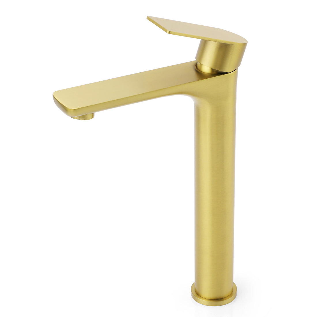 KYLINS Tall Round Basin Mixer Bathroom Faucet Brushed Gold