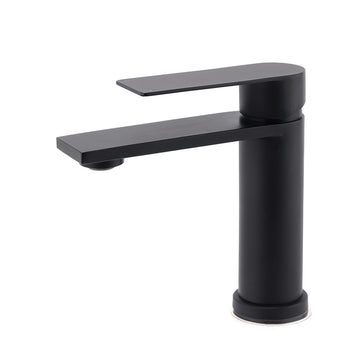 KYLINS Basin Mixer Tap Matt Black Round Bathroom Faucet WELS 6-Star