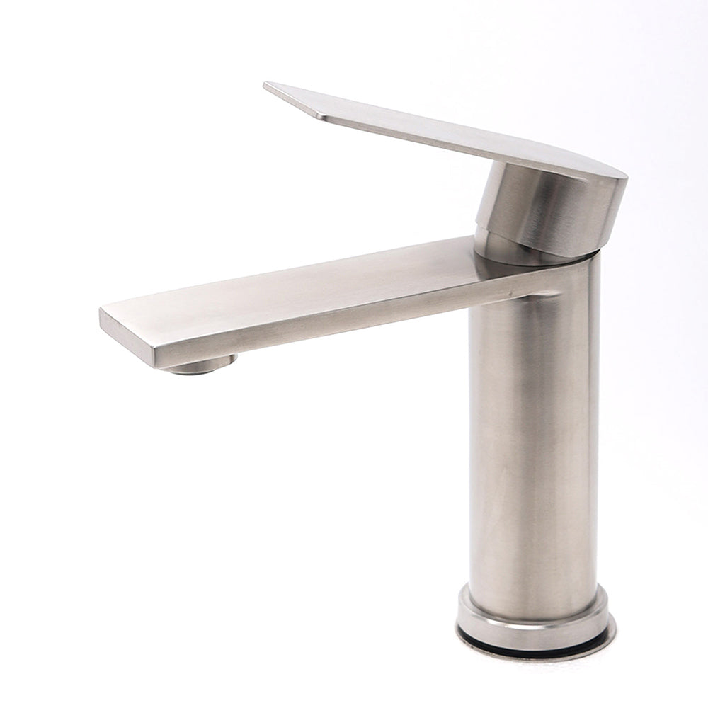 KYLINS Bathroom Basin Mixer Tap Deck Mount Stainless Steel Brushed Nickel