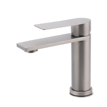 KYLINS Bathroom Basin Mixer Tap Deck Mount Stainless Steel Gun Metal Grey