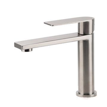 Standard Basin Mixer Tap Brushed Nickel 6 Star