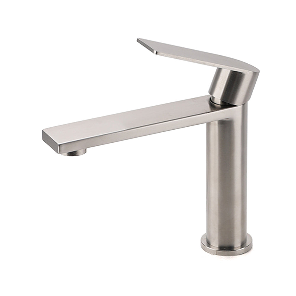 Standard Basin Mixer Tap Brushed Nickel 6 Star