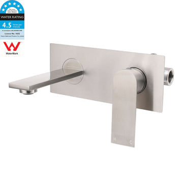 KYLINS Wall Mounted Basin Mixer Tap Brushed Nickel