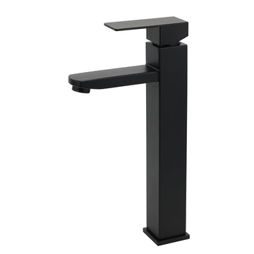 KYLINS Tall Square Basin Mixer Bathroom Faucet Matt Black