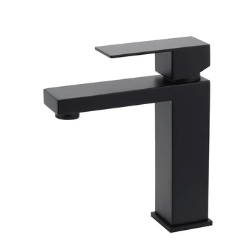 KYLINS Basin Mixer Tap Counter Mount Bathroom Faucet Matt Black