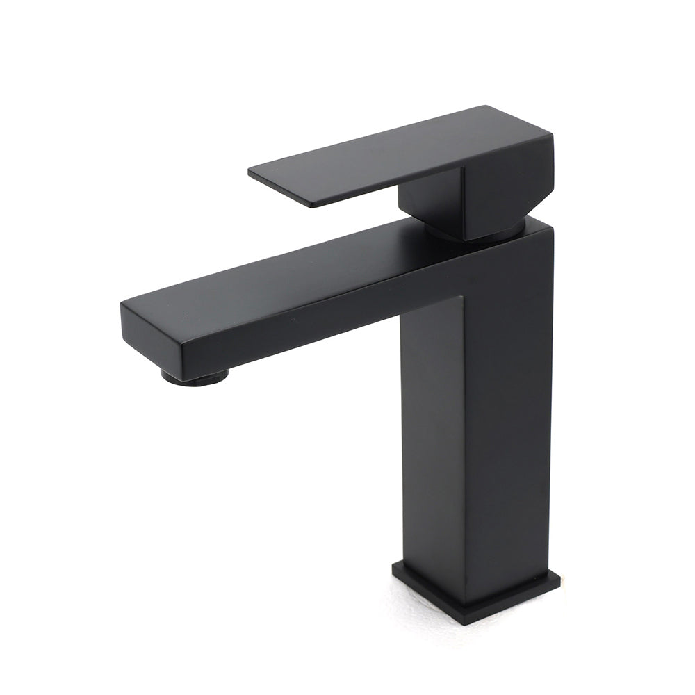 KYLINS Basin Mixer Tap Counter Mount Bathroom Faucet Matt Black
