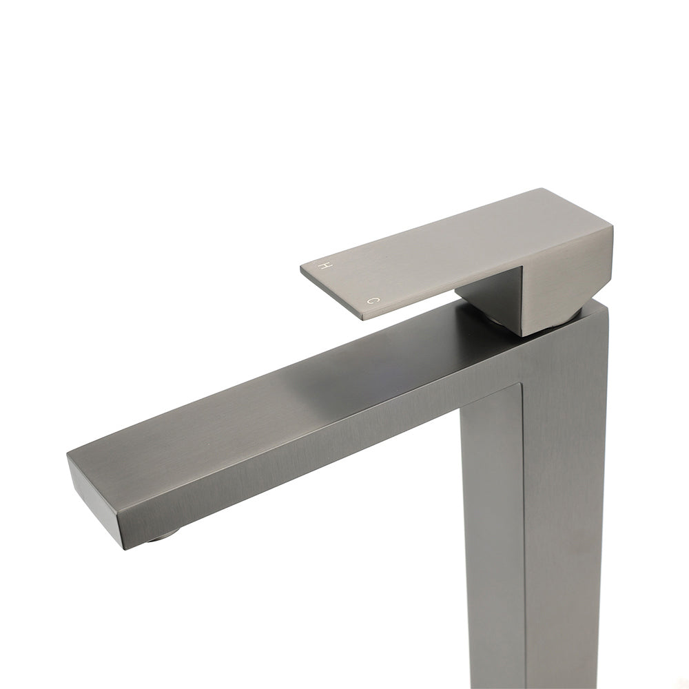 KYLINS Gun Metal Tall Basin Mixer Tap 310mm