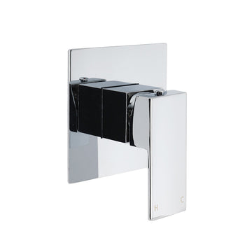 Vortaz Square Chrome Shower Mixer Tap Wall Mounted Stainless Steel