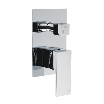 Vortaz Square Shower Mixer Diverter Tap Polished Chrome