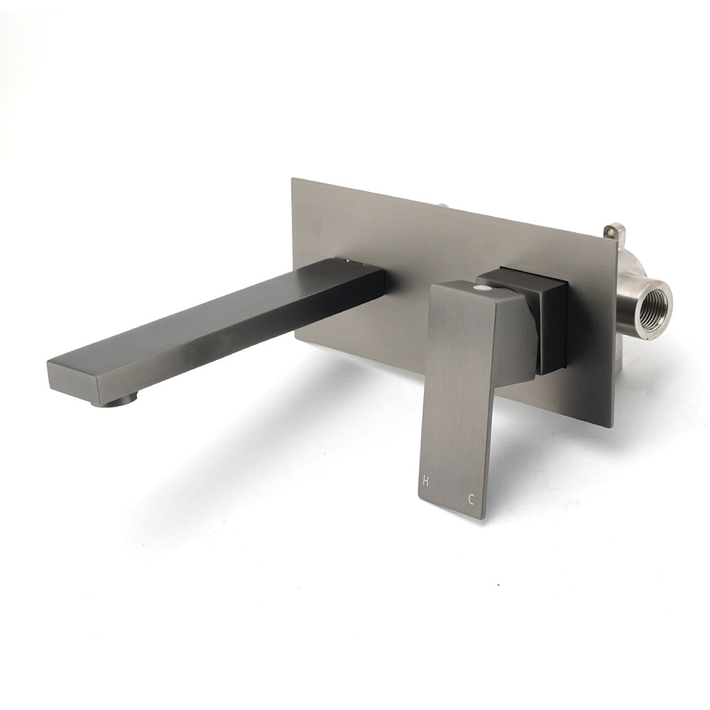 KYLINS WELS 4 Star Gun Metal Basin Mixer Tap Square Design