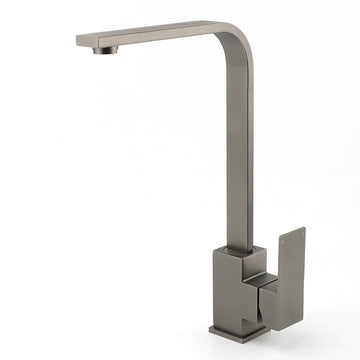 KYLINS Kitchen Sink Mixer Tap Gooseneck Gun Metal Stainless Steel