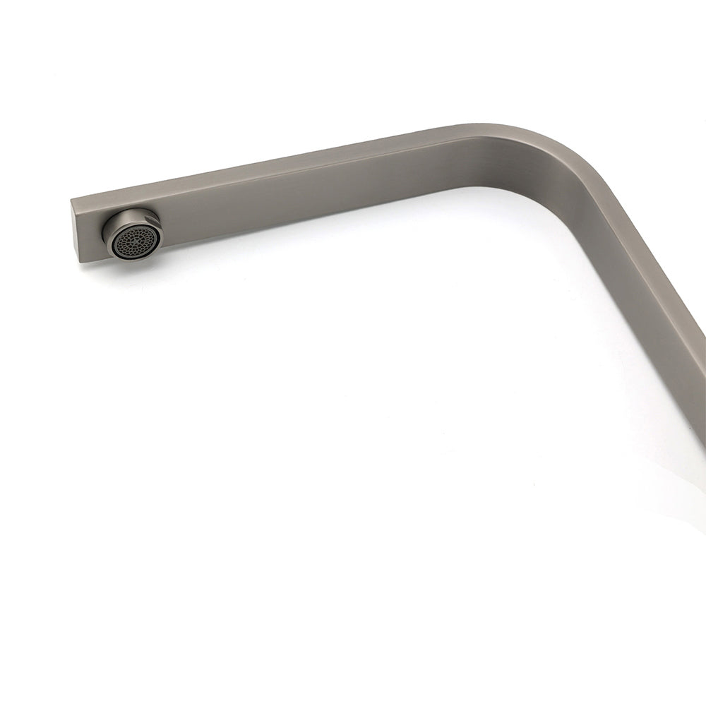 KYLINS Kitchen Sink Mixer Tap Gooseneck Gun Metal Stainless Steel