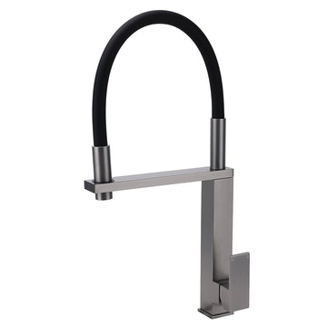 KYLINS Gun Metal Kitchen Mixer Tap with Pull Out Spout