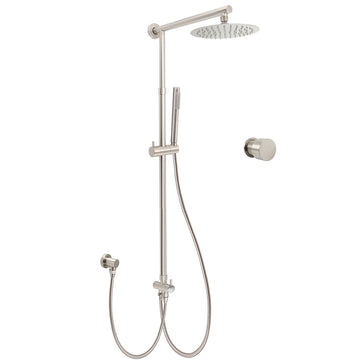 KYLINS Brushed Nickel Rain Shower Head Wall Mounted 8 inch