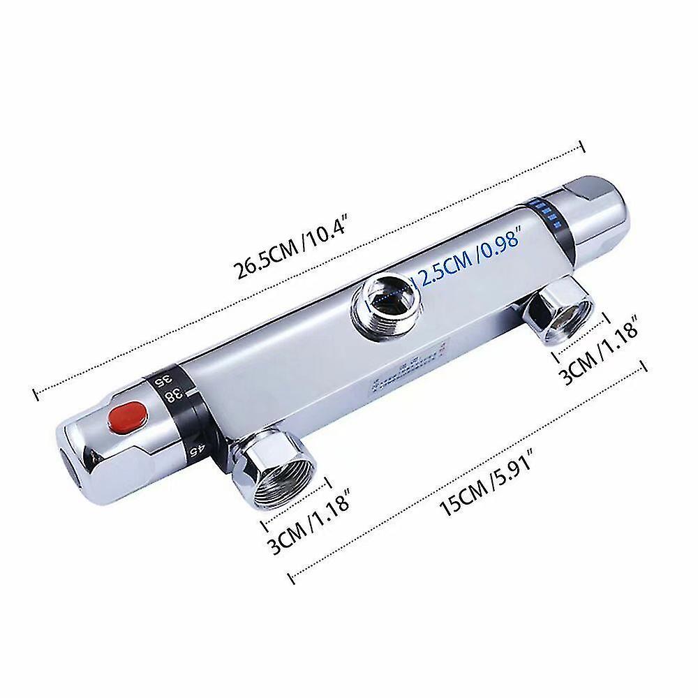 KYLINS Thermostatic Shower Mixer Valve Temperature Control Brushed Gold