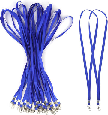 Petluno Navy Blue ID Card Lanyard 20-Pack Zinc Alloy Swivel Hook