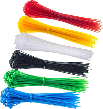 Nylon Cable Ties Self-Locking Reusable 120 Pack 8 Inch Multi