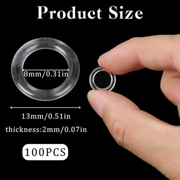 100 Pcs Clear Roman Shade Rings Plastic Drapery for DIY Blinds