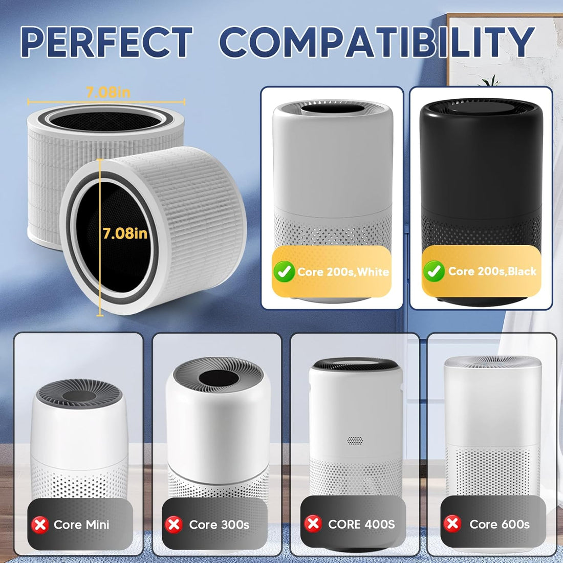 LEVOIT Core 200S H13 HEPA Air Purifier Filter Replacement 1 Pack