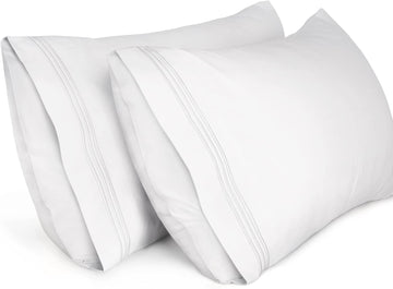 Microfiber King Pillowcase Set Brushed White