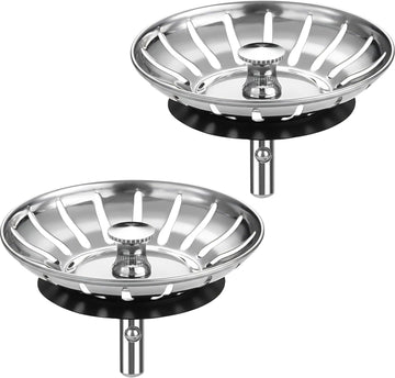 Vortaz Stainless Steel Sink Strainer Stopper 2-Pack 80mm