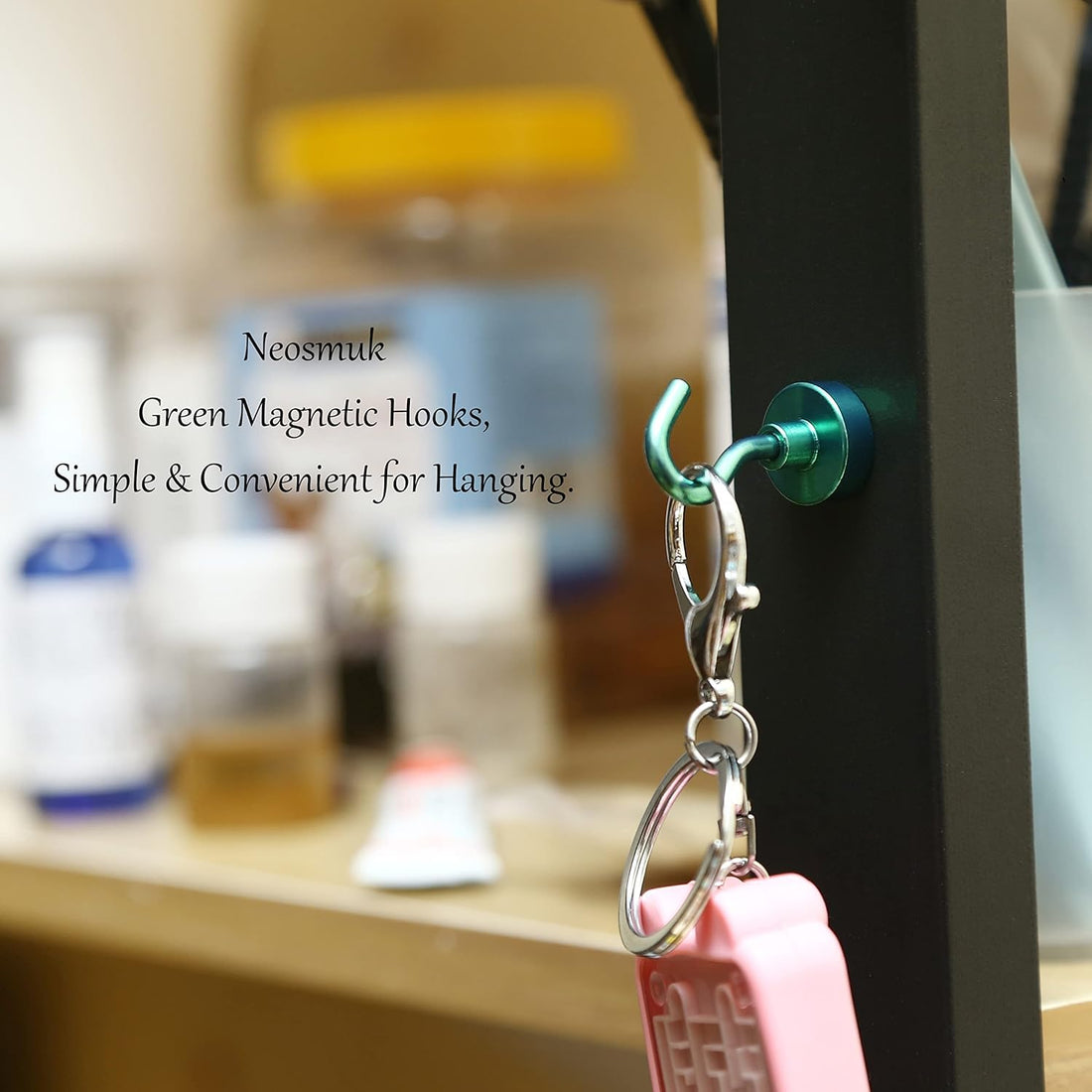 Vortaz Heavy Duty Magnetic Hooks 15 Pack 30lb+ Green