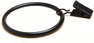 Vortaz Large Curtain Rings with Clips 10 Pack Vintage Black