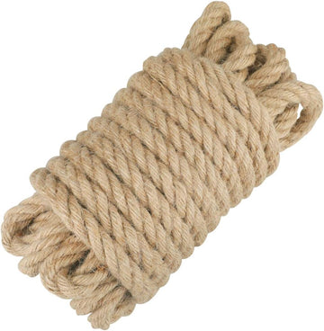 Natural Jute Rope 12mm x 10m Heavy Duty Twine for Crafts and Garden