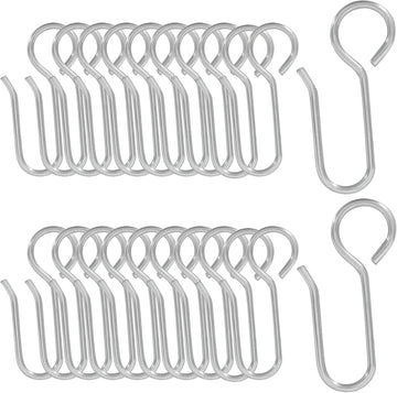 Vortaz Rustproof S-Shaped Curtain Hooks 60-Pack 3.5cm