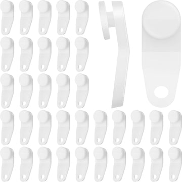 Vortaz Traverse Rod Slides Plastic Curtain Gliders 100-Pack White