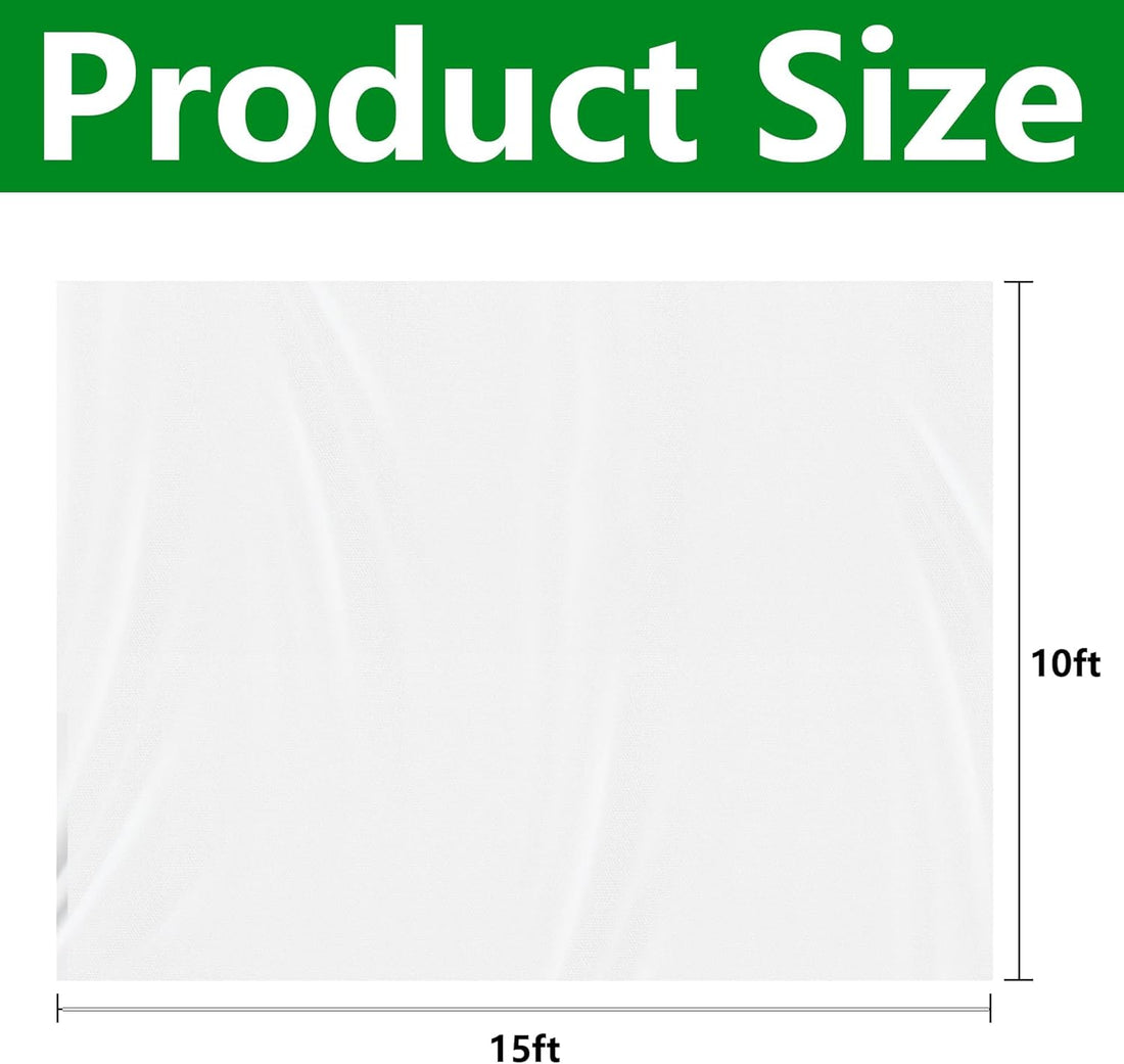 Garden Plant Shade Cloth Sun Protection 15x10ft Non-Woven White