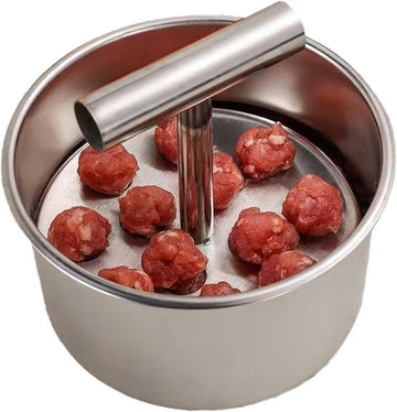 Meatball Press Maker 12-Compartment Non-Stick ABS 14cm Silver