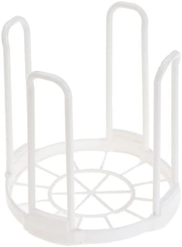 White Plastic Dish Drainer Rack Compact Kitchen Countertop with Drip Tray