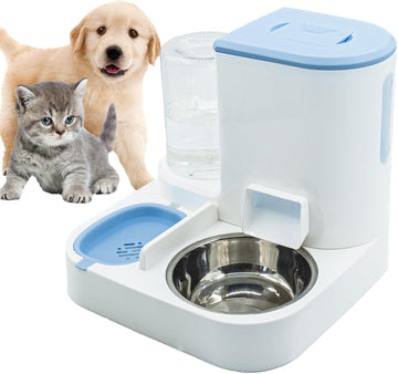 Vortaz Gravity Pet Feeder and Water Dispenser 2.2L Blue
