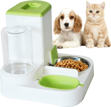 Vortaz Gravity Pet Feeder and Water Dispenser 2.2L Green