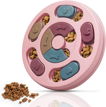 Interactive Dog Puzzle Toy for Mental Stimulation and Slow Feeding Pink