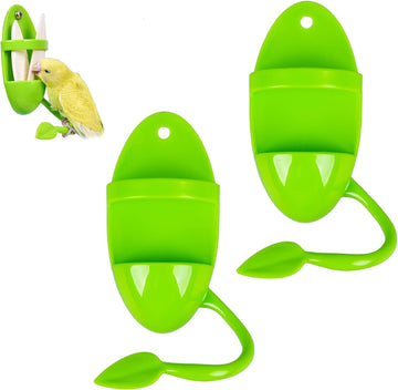 Vortaz 2-Pack Bird Feeder Perch Branch Design Cuttlebone Fruit Skewers
