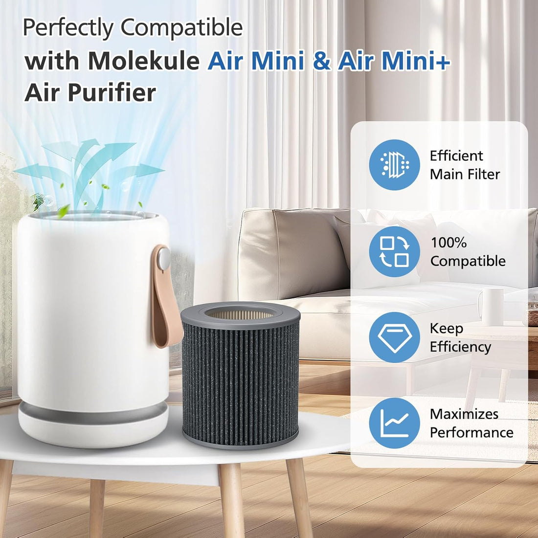 Molekule Air Mini Plus HEPA Replacement Filter 2 Pack with Carbon