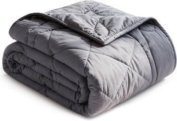 Weighted Blanket 15lbs 60x80 Glass Beads Washable Grey