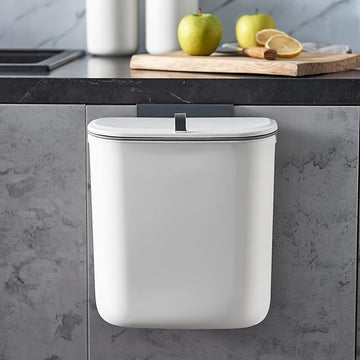 Hanging Cabinet Door Bin 9.5L White Slide Open Lid