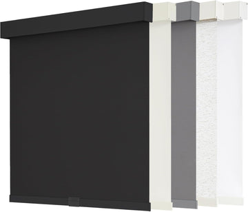 Cordless Blackout Roller Blinds Thermal Insulated 20x72in Black