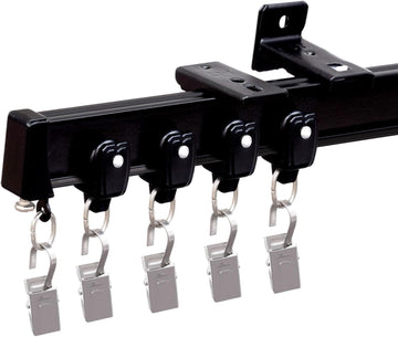 Bendable Curtain Track Ceiling Wall Mount Room Divider 15ft Black