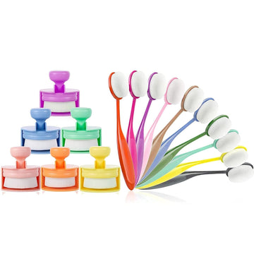 16-Piece Ink Blending Brush Set for Card Making Oval and Flat Top Craft Brushes