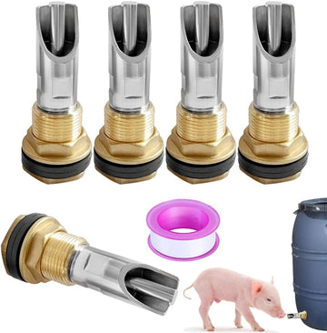 Automatic Pig Nipple Water Drinker System Stainless Steel Brass Fittings