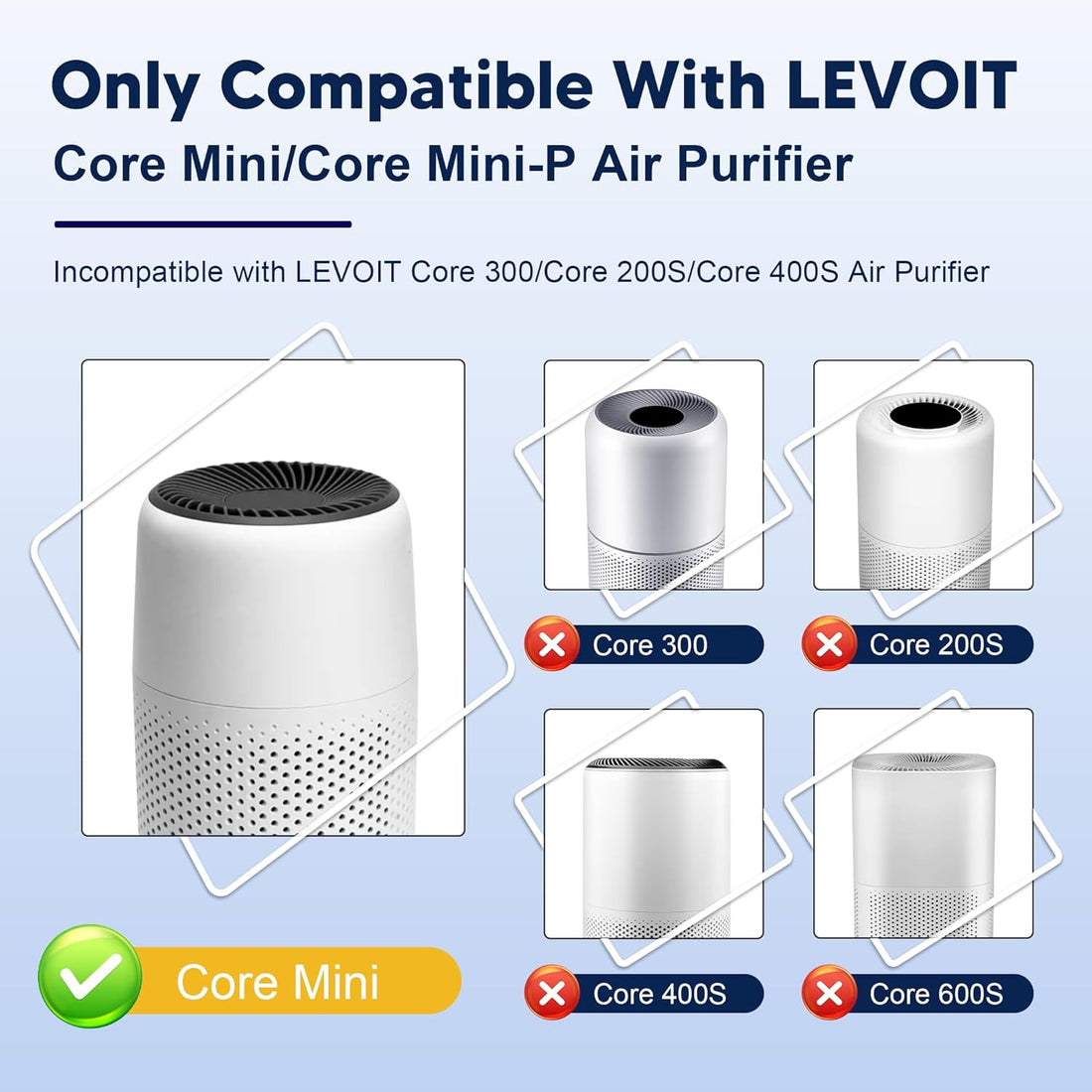 Levoit Core Mini HEPA Filter Replacement 4 Pack with Fragrance